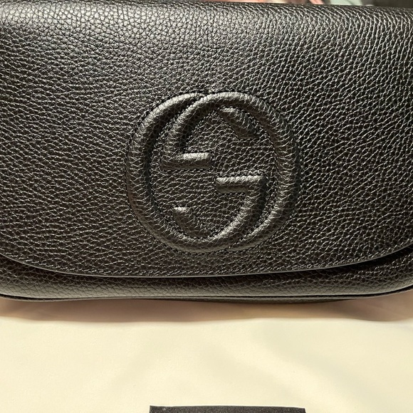Gucci Soho, Pebbled Leather, Medium, crossbody bag! new! - Picture 16 of 17